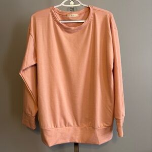 THJS women’s pink sweatshirt pockets pink large soft